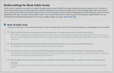 AWS S3 Block Public Access