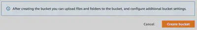 AWS S3 Create Bucket Button