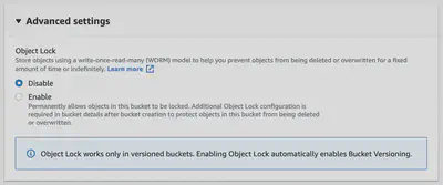 AWS S3 Object Lock